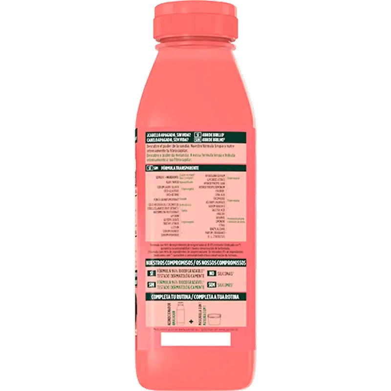 GarnierFructis Hair Food Shampoo rivitalizzante all'anguria per capelli spenti e senza vita 350 Ml