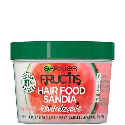 GarnierFructis Hair Food Anguria 3 In 1 Maschera rivitalizzante per capelli spenti e senza vita 400 Ml