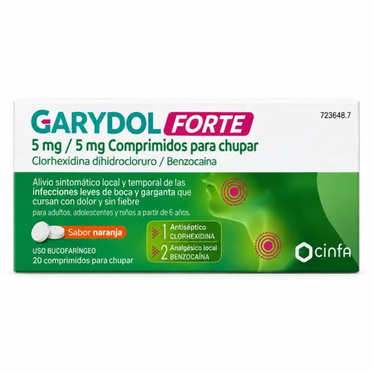 Garydol Forte 5 mg/5 mg, 20 compresse da succhiare