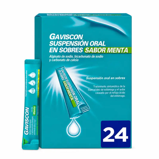 Gaviscon 24 bustine al gusto di menta piperita