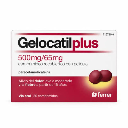 Gelocatil Plus 500/65 mg, 20 compresse