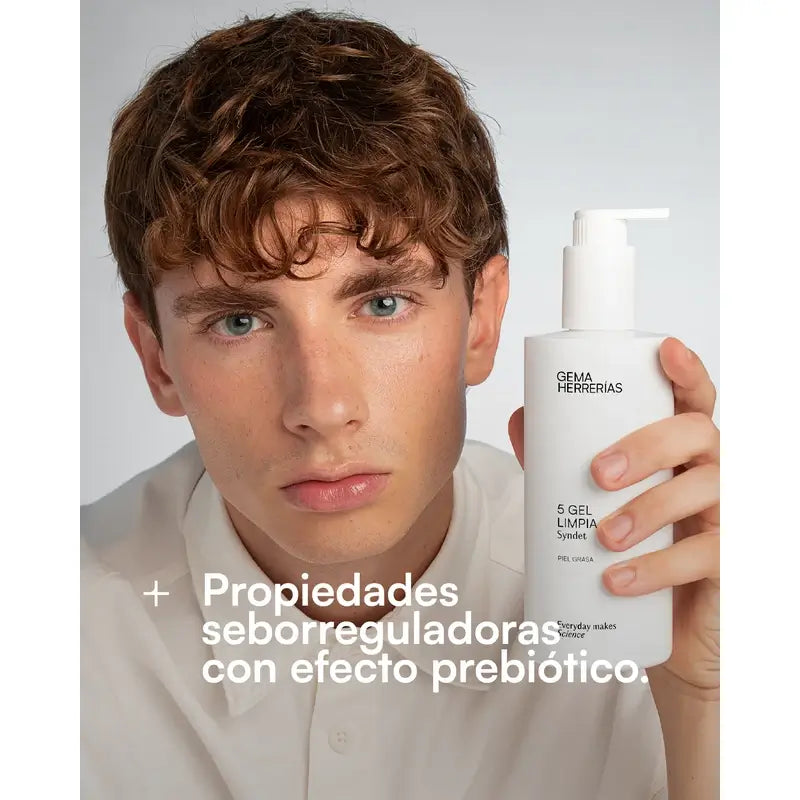 Gema Herrerías 5 Gel detergente per pelle grassa, 400 ml
