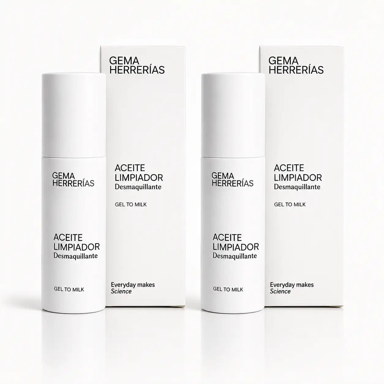 Gema Herrerías Gel al Latte Olio detergente e struccante, 2x150 ml