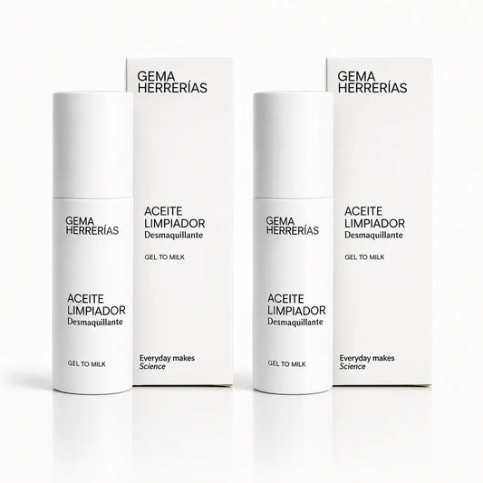 Gema Herrerías Gel al Latte Olio detergente e struccante, 2x150 ml
