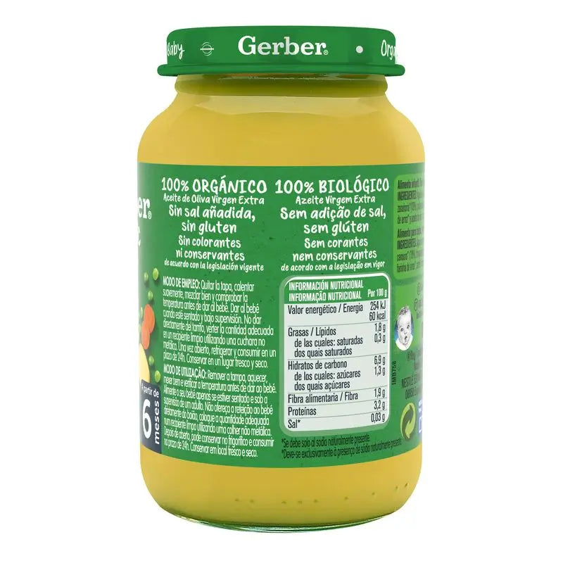 Gerber Organic Piselli Patate Pollo, 190 g