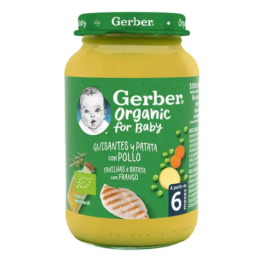 Gerber Organic Piselli Patate Pollo, 190 g