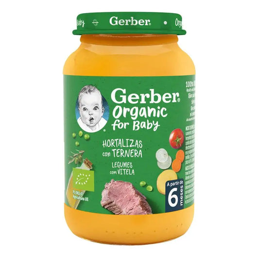 Gerber Verdure biologiche di vitello, 190 g