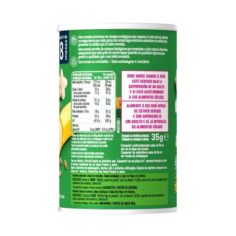 Gerber Snacks Snack biologico di cereali alla banana , 35g