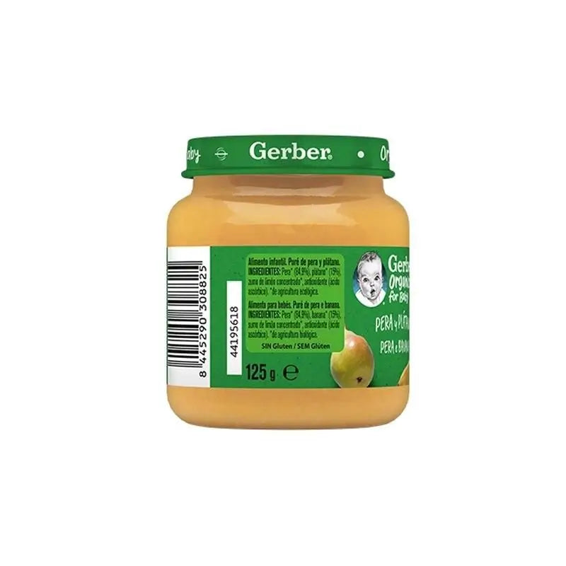 Gerber Vasetti di pere e banane biologiche , 125g