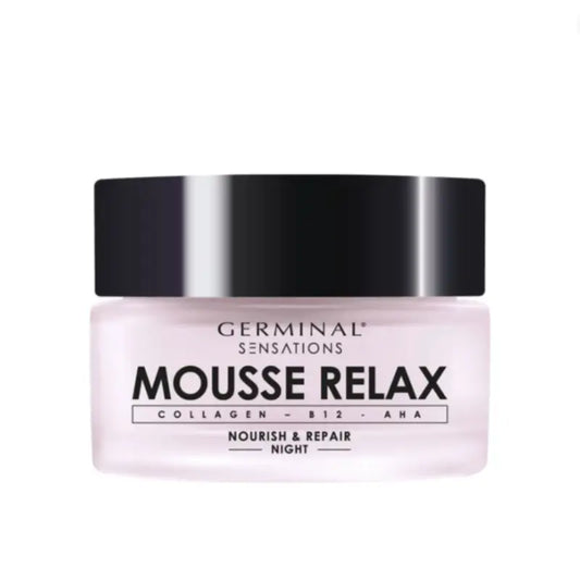Germinal Sensations Mousse Relax — Crema da notte con collagene e AHA, 50 ml