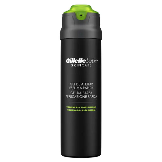 Gillette Labs Gel da barba a schiuma rapida, 198 ml