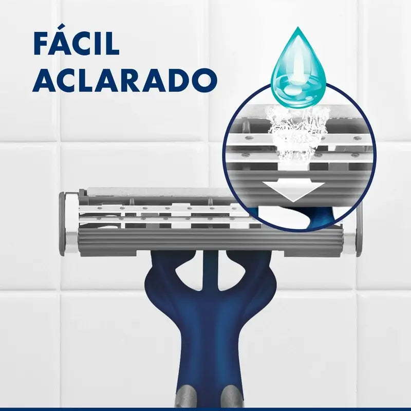 Gillette Blue Ii Max rasoi usa e getta X10, 2 lame gel lubrificante