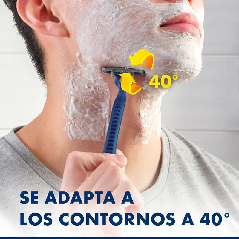 Gillette Blue Ii Max rasoi usa e getta X10, 2 lame gel lubrificante