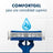 Gillette Blue3 Smooth 8+4 Rasoi usa e getta da uomo con testina girevole a 40° e striscia lubrificante, 12 pz.