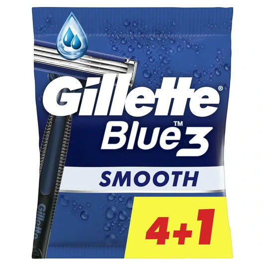 Gillette Blue3 Smooth Rasoi usa e getta da uomo, 5 pz.