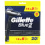 Gillette Blueii Rasoi usa e getta da uomo, 20 pezzi.