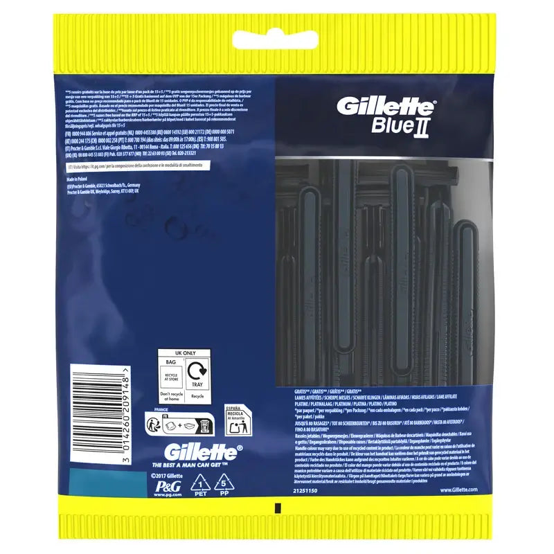Gillette Blueii Rasoi usa e getta da uomo, 20 pezzi.