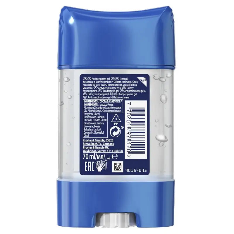 Gillette Clear Deodorant Gel anti-traspirante Cool Wave 70M