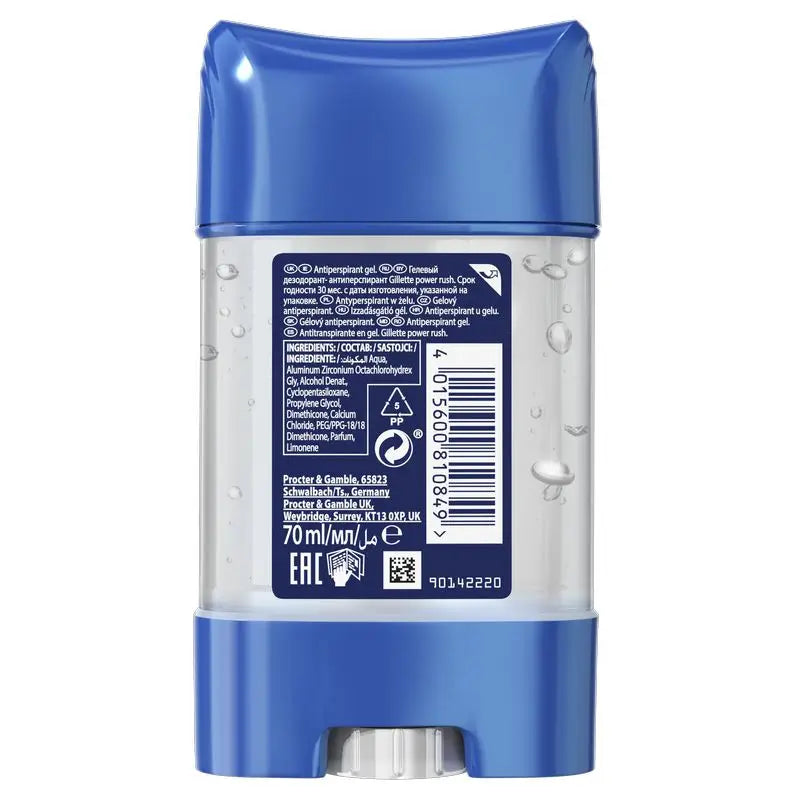 Gillette Deodorante Clear Anti-Perspiration Gel Power Rush 70ml