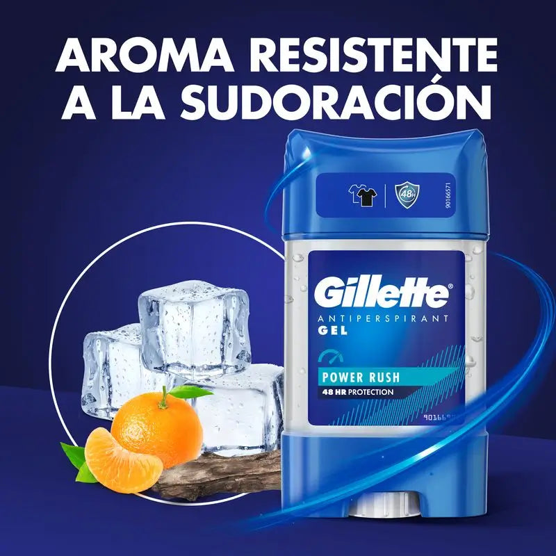 Gillette Deodorante Clear Anti-Perspiration Gel Power Rush 70ml