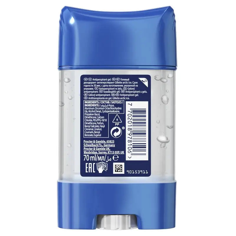 Gillette Clear Deodorant Clear Gel Antitraspirante Arctic Ice 70Ml