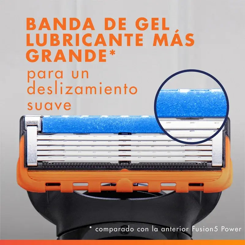 Gillette Fusion5 Power Lame di ricambio per rasoi da uomo, 4 pezzi