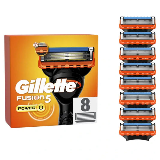 Gillette Fusion5 Power, ricarica per rasoio, 8 pezzi.