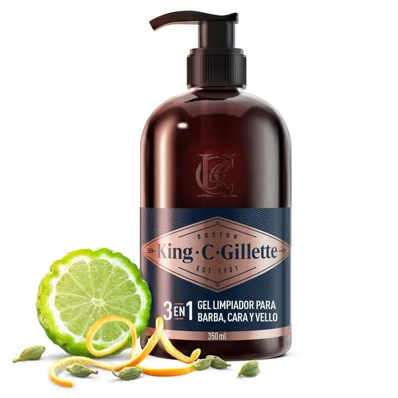 Gillette King C. Gel barba e viso , 350 ml