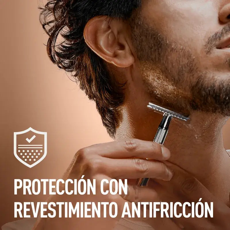 Gillette King C. Rasoio a doppio taglio per barba + 5 lame