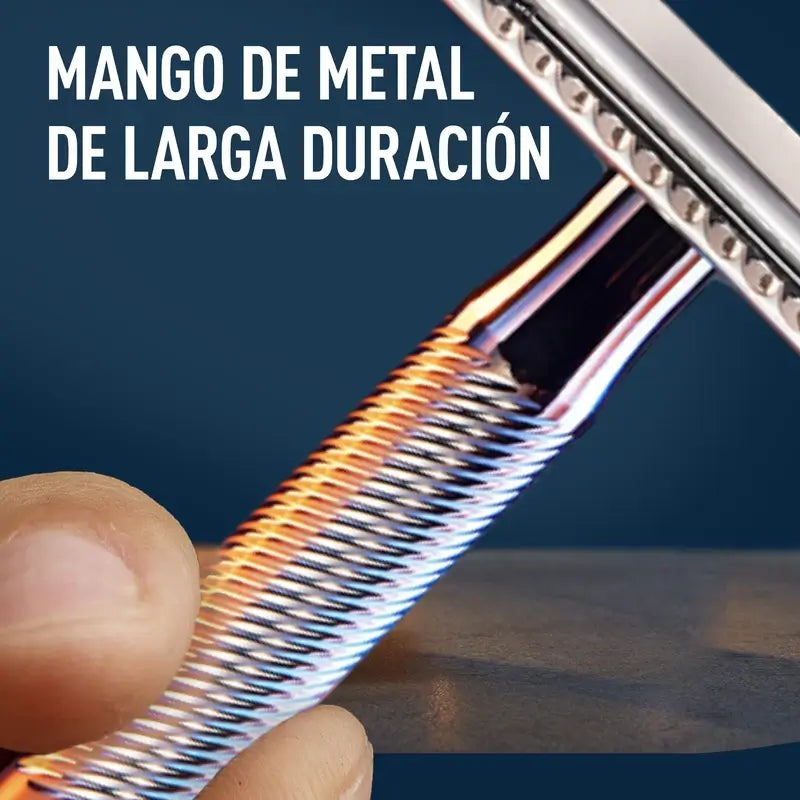 Gillette King C. Rasoio a doppio taglio per barba + 5 lame