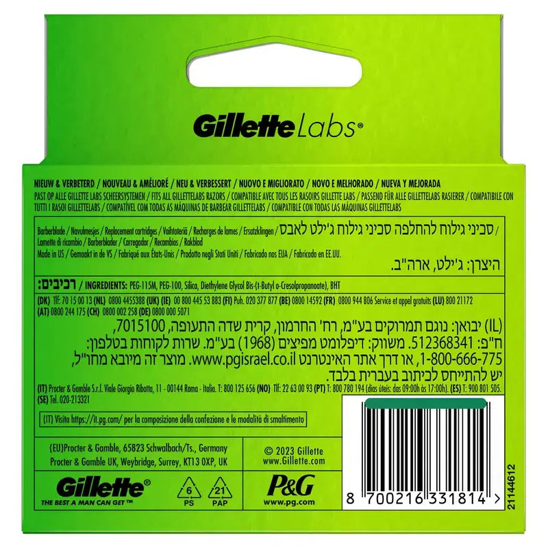 Ricariche Gillette Labs, 6 x 3 pezzi.