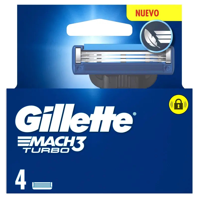 Ricariche per rasoio da uomo Gillette Mach3 Turbo , 4 pz.