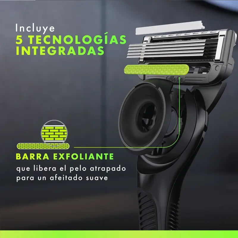 Rasoio Gillette Labs con barra esfoliante + 1 ricarica e appendino