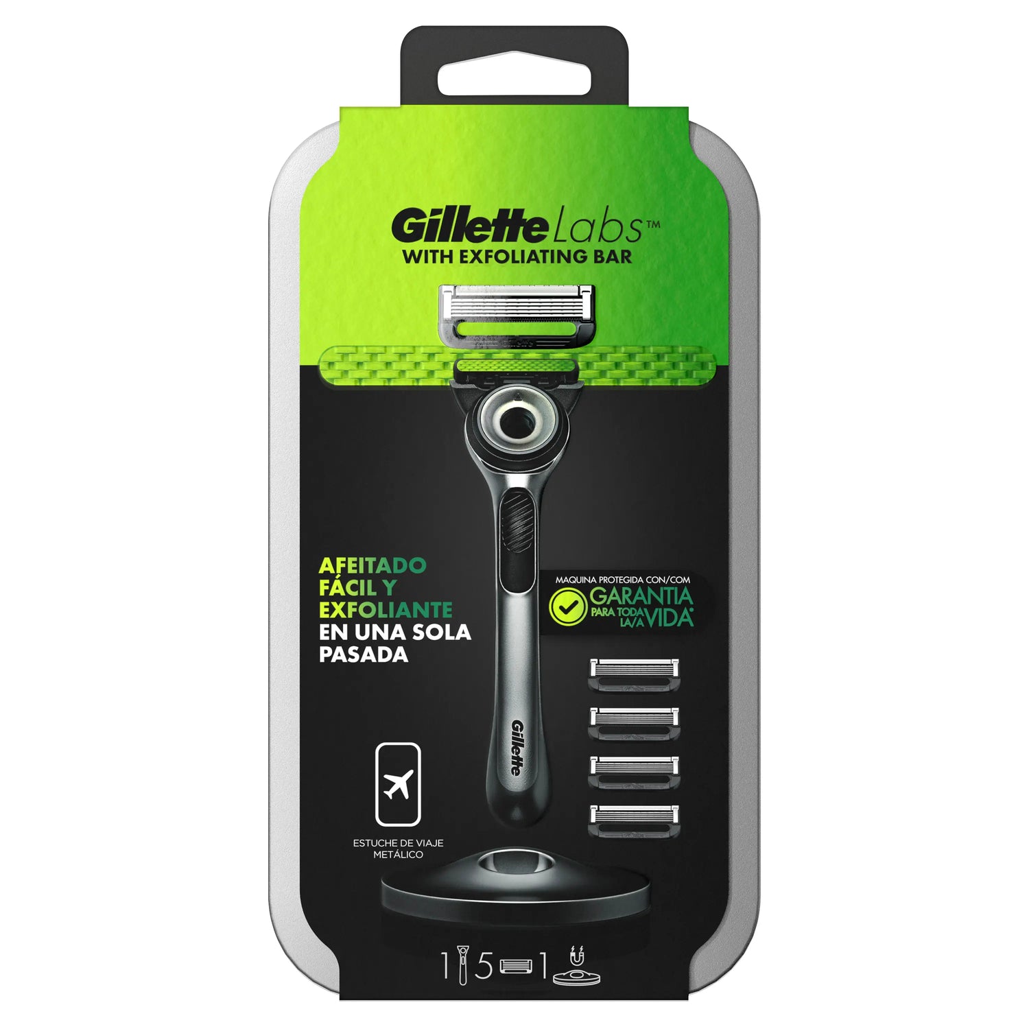 Rasoio Gillette Labs con stick esfoliante + 5 ricariche