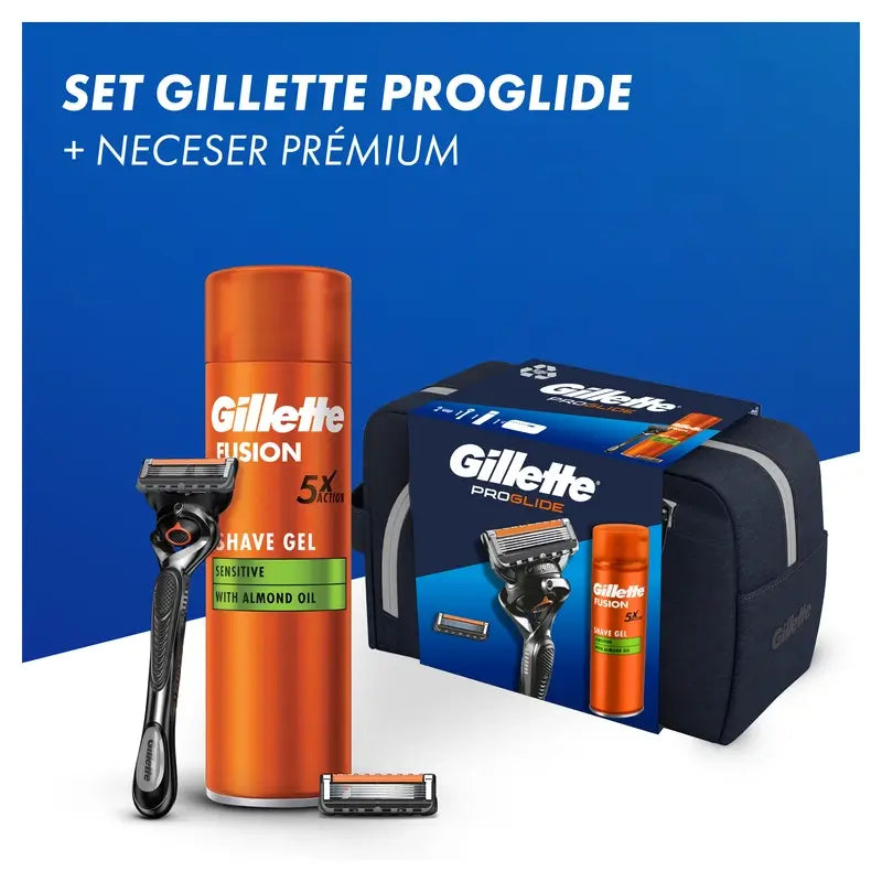 Confezione Gillette Proglide con rasoio + 1 ricarica + gel