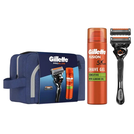 Confezione Gillette Proglide con rasoio + 1 ricarica + gel