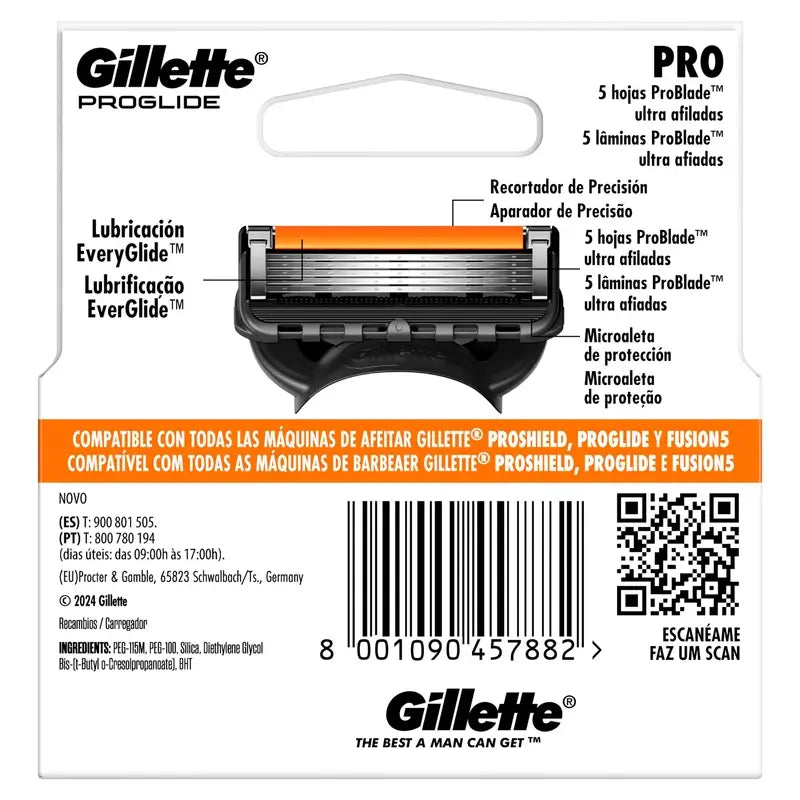 Ricariche per rasoio da uomo Gillette Proglide, 4 pz.