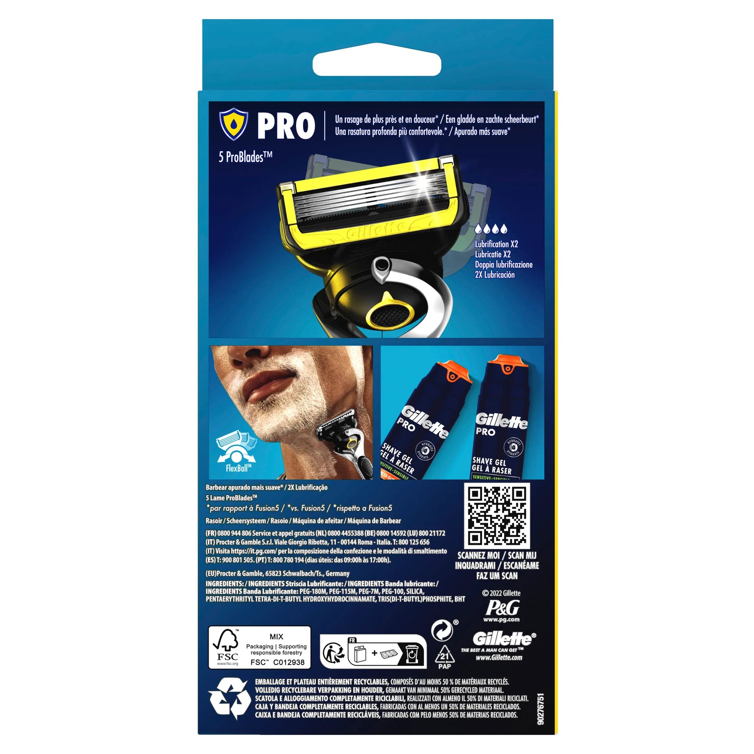 Rasoio di sicurezza da uomo Gillette Proshield