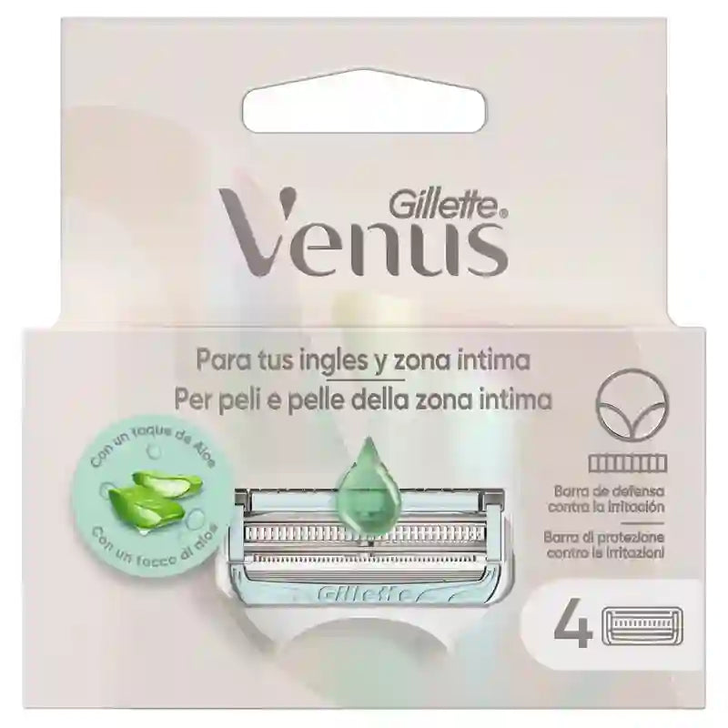 Gillette Ricariche Intime e Inguinali, 4 ricariche