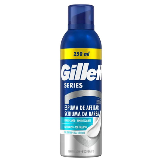 Gillette Series Schiuma da barba rinfrescante all'eucalipto , 250 ml