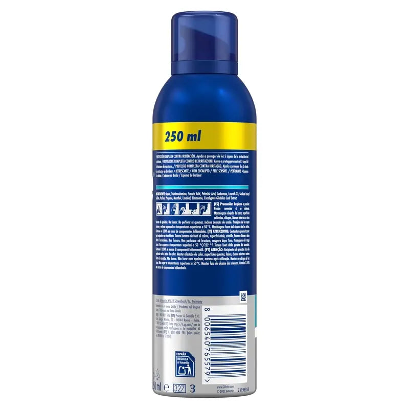 Gillette Series Schiuma da barba rinfrescante all'eucalipto , 250 ml