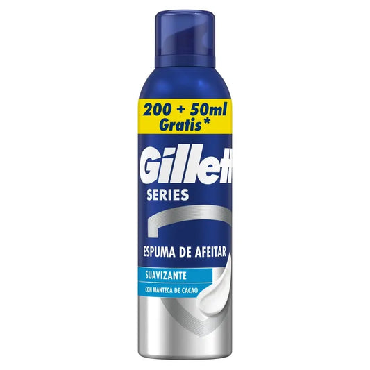Gillette Series Schiuma da barba levigante al burro di cacao , 250 ml