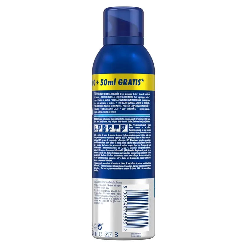 Gillette Series Schiuma da barba levigante al burro di cacao , 250 ml