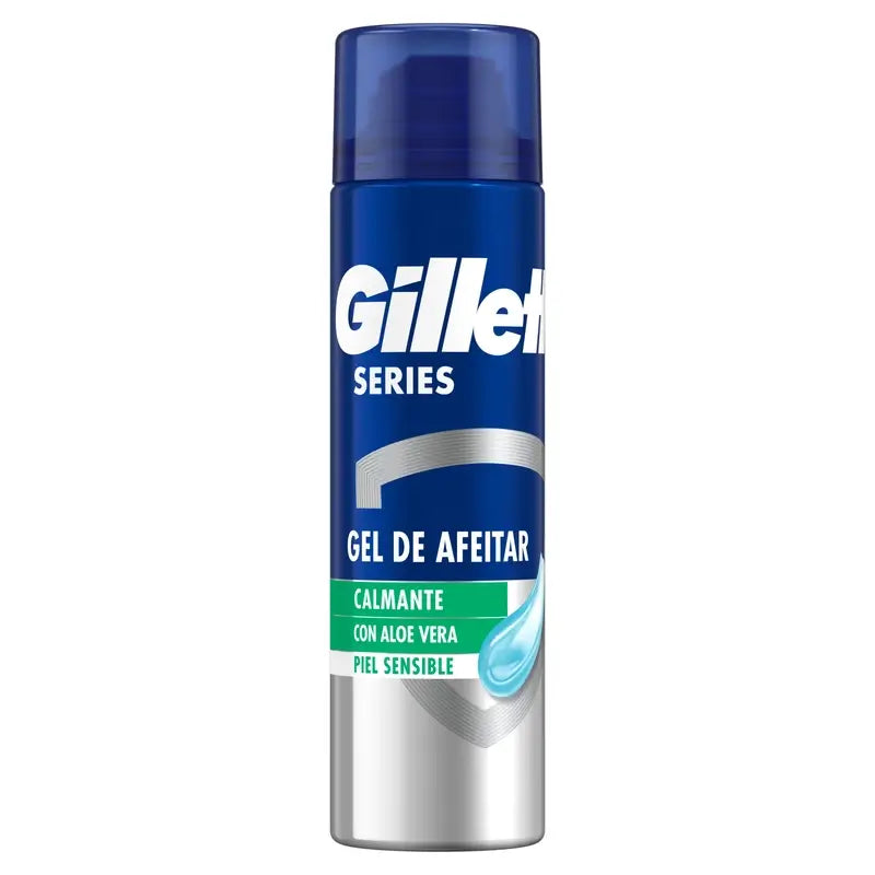 Gillette Series Gel da barba lenitivo con Aloe Vera , 200 ml