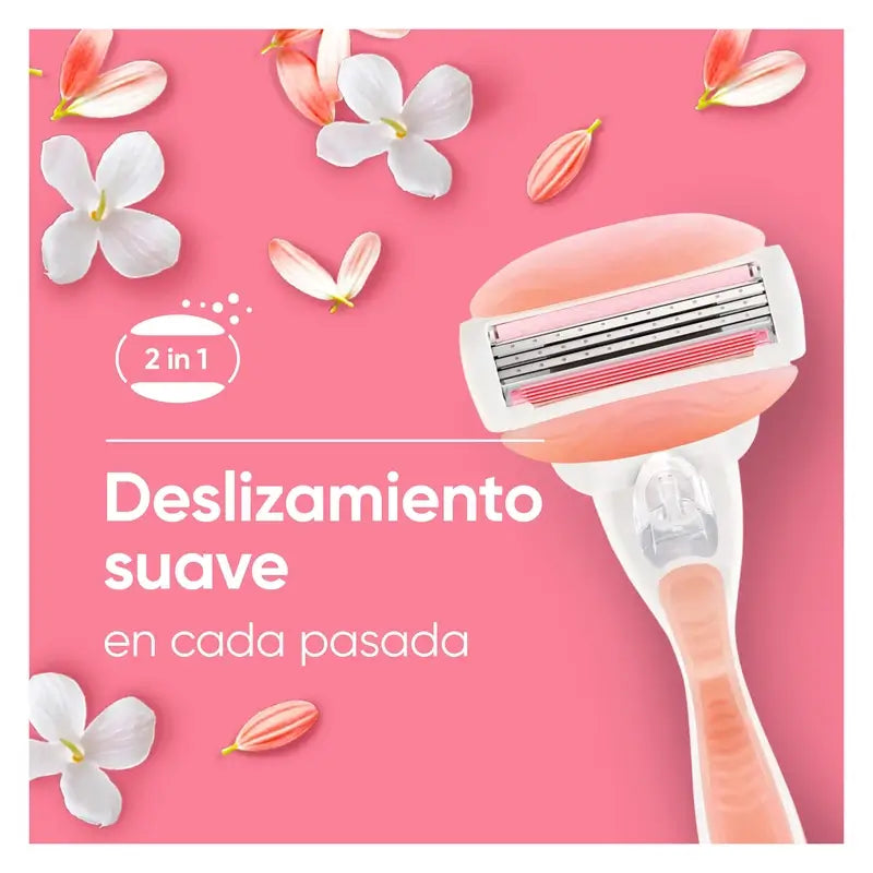 Rasoio per la depilazione femminile Gillette Venus Comfortglide Spa Breeze, 1 manico + 3 ricariche