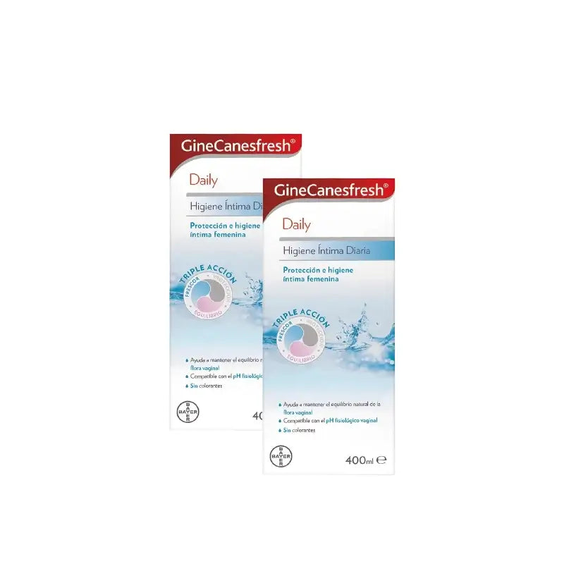 Ginescanes GineCanesfresh Gel per l'igiene intima quotidiana, confezione da 2 x 400 ml