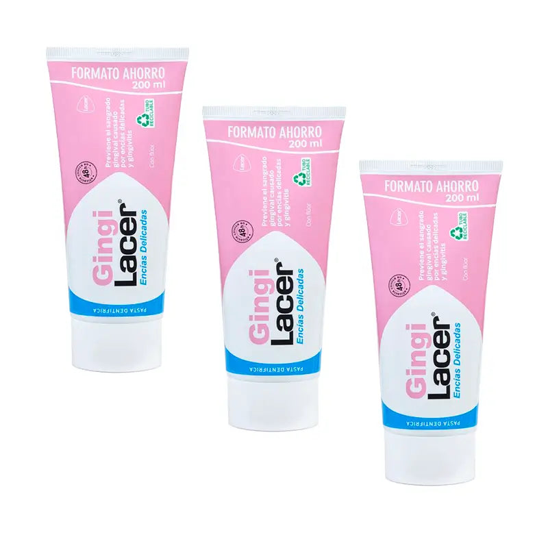 Gingilacer Triplo Dentifricio, 3 x 200 Ml