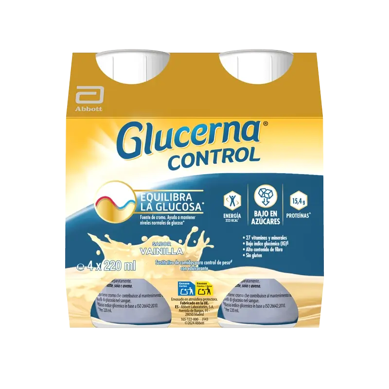 Glucerna Control gusto vaniglia, 4 flaconi x 220 ml