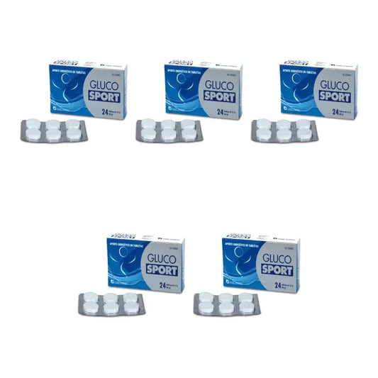 Glucosport Compresse da 2,5 g, 5 confezioni da 24 compresse