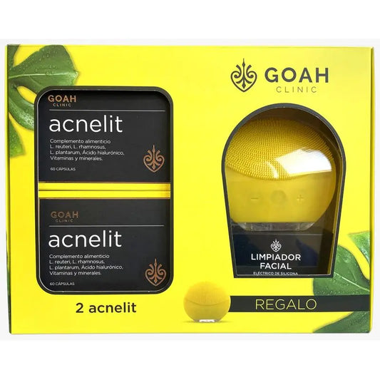 Goah Acnelit Pack + Set regalo detergente viso, 120 capsule
